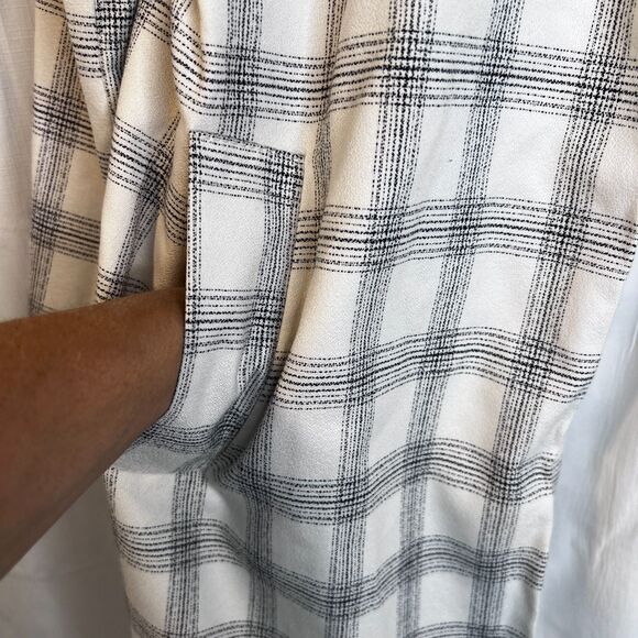 Carolina Belle Longline Open Front Boyfriend Plaid Blazer Lined Size XL Office - Picture 4 of 12